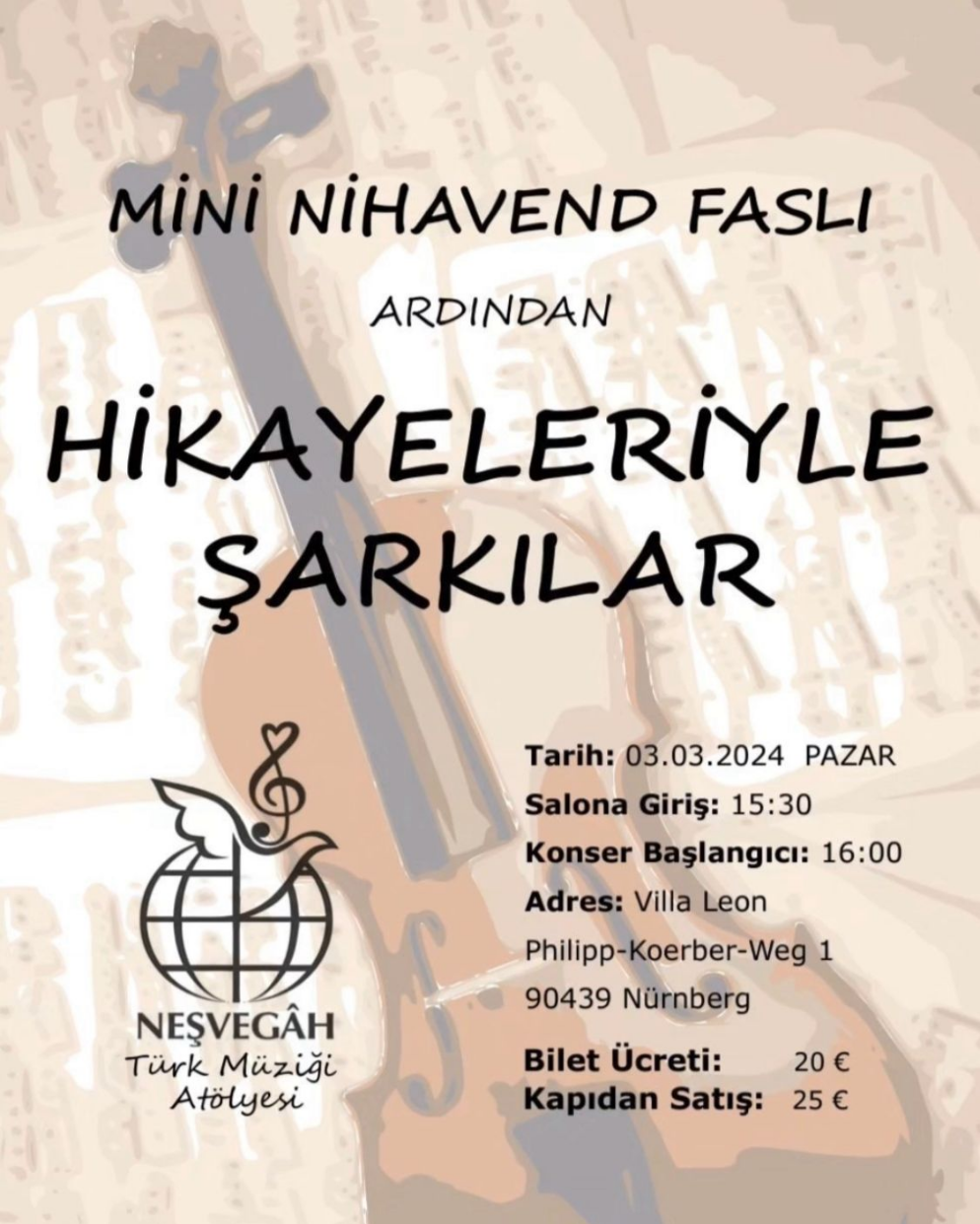 Nevâ-yı Aşk Konseri afişi
